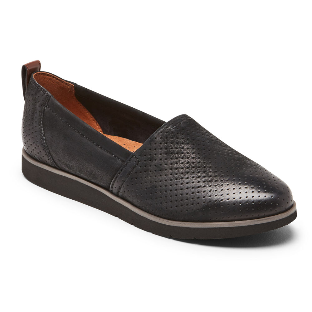 Slip-Ons Rockport Mujer Mexico - Cobb Hill Laci Negros - DURIM2534